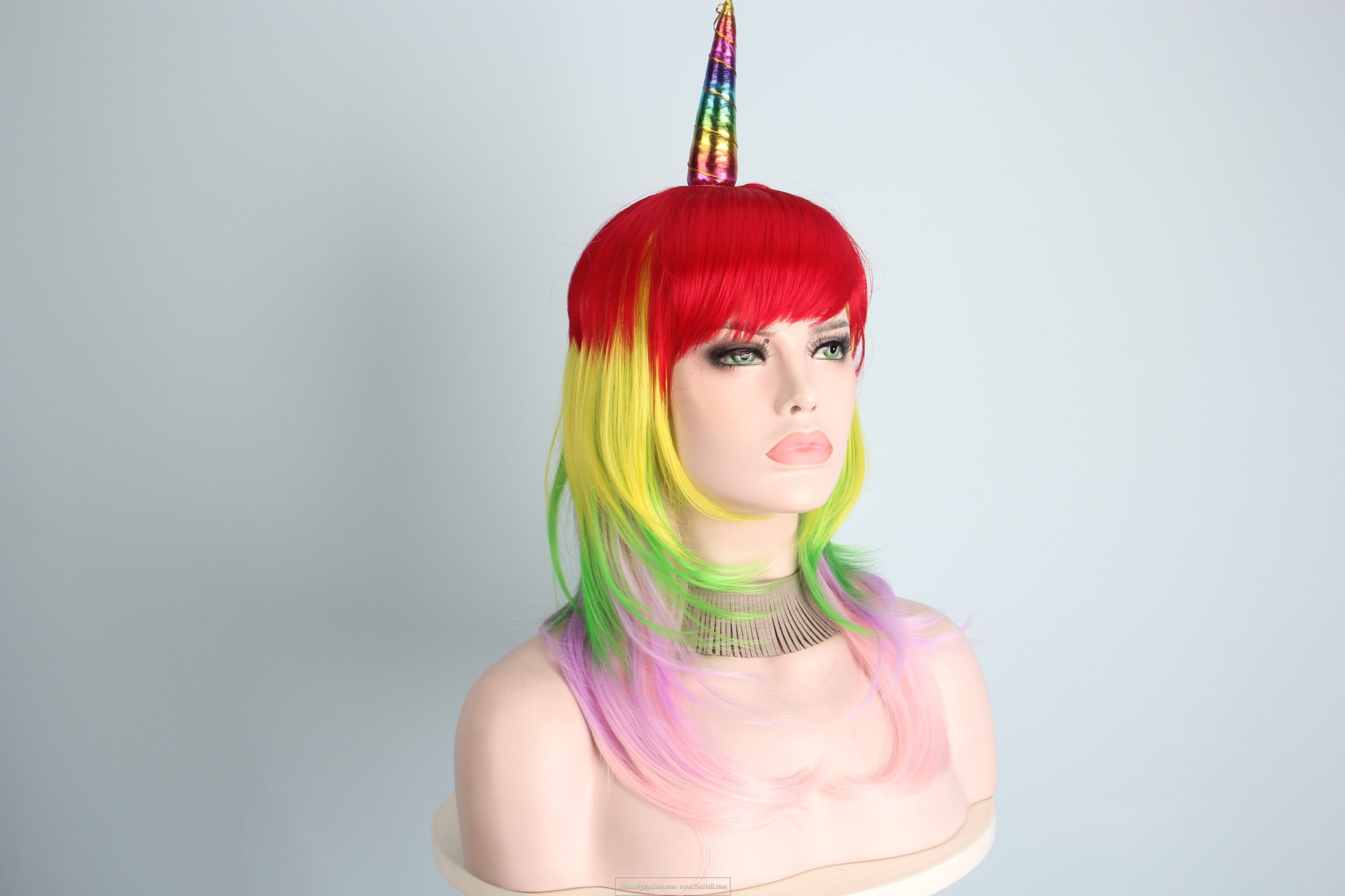 Unicorn wigs-2018 latest new hairstyles ;synthetic wigs for halloween costumes cosplay